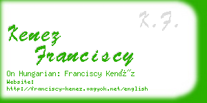 kenez franciscy business card